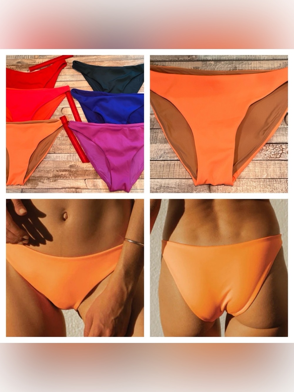 NWT~Left On Friday Wear To Bikini Bottom~Popsicle Orange ~M